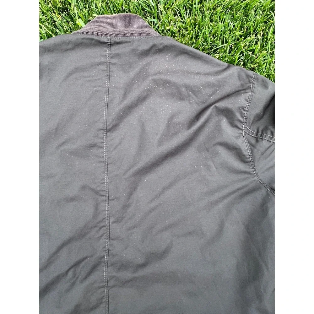 Tommy Bahama Mens Full Zip‎ Harrington Jacket Black Nautical Lining Stand Collar